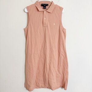Ralph Lauren Sleeveless Polo Shift Dress in Peach